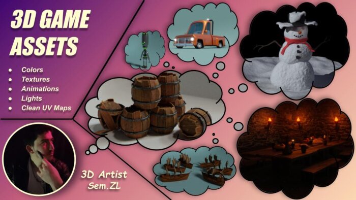 size özel 3d game assets (oyun varlıkları) yapabilirim