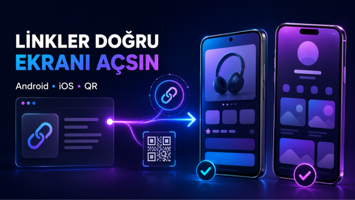 uygulama linklerini doğru ekranda açılır hale getiririm