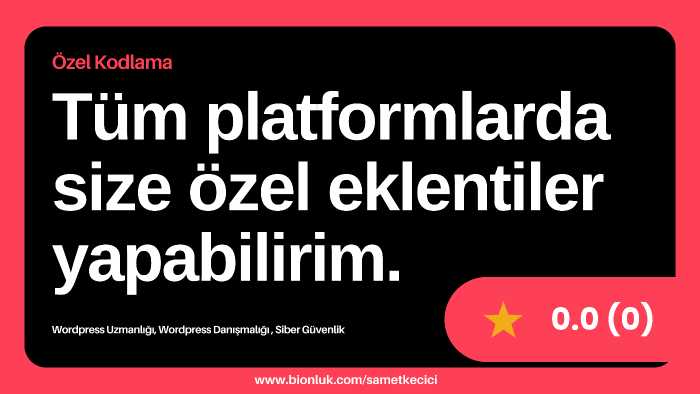 tüm web platformları için özel eklenti ve modül kodlarım