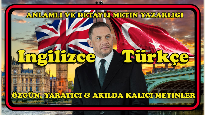 İngilizce metinlerinizin yazarlığını yaparım