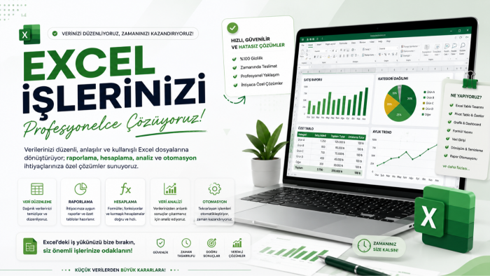  dağınık verileri Excel'de düzenlerim