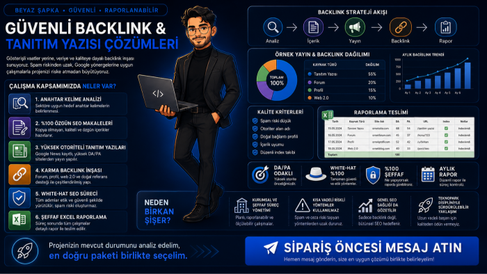 yüksek otoriteli seo backlink paketi hazırlarım