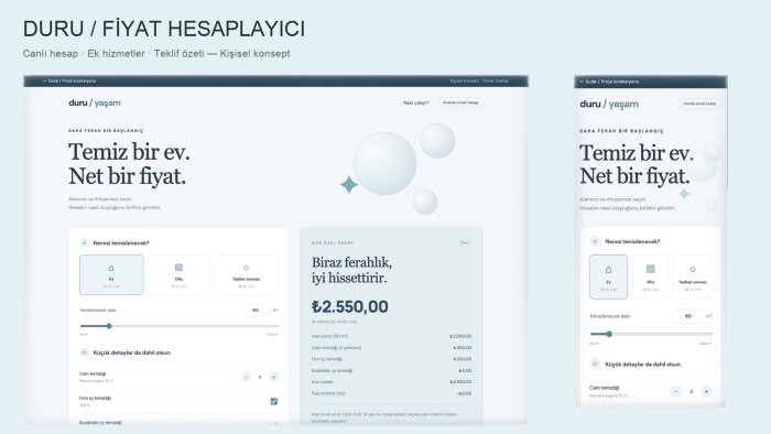 web sitenize fiyat ve teklif hesaplayıcı yaparım