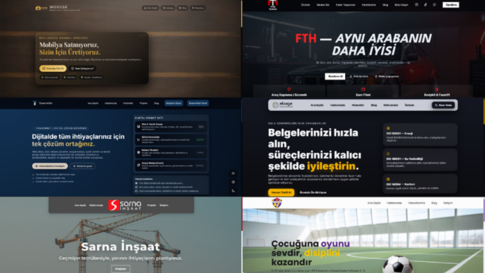 modern ve mobil uyumlu web siteleri tasarlıyorum