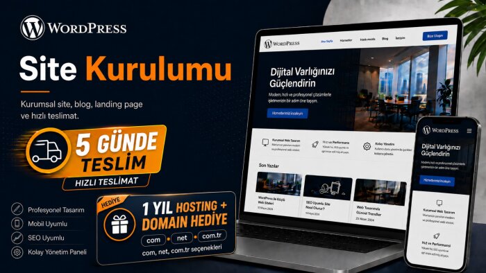 wordpress sitenizi anahtar teslim yapabilirim