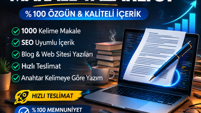 Seo uyumlu 1000 kelime özgün makale yazarım