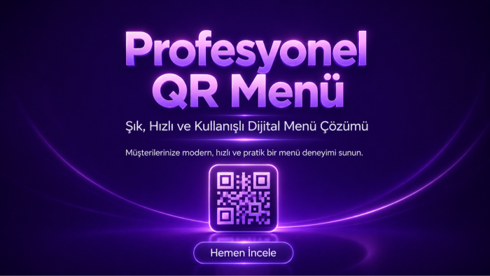 işletmeniz için profesyonel qr menü kurabilirim