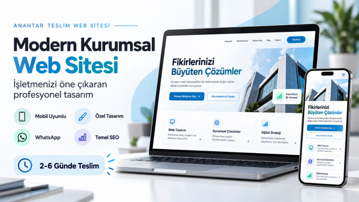 işletmenizi öne çıkaran modern web sitesi tasarlarım