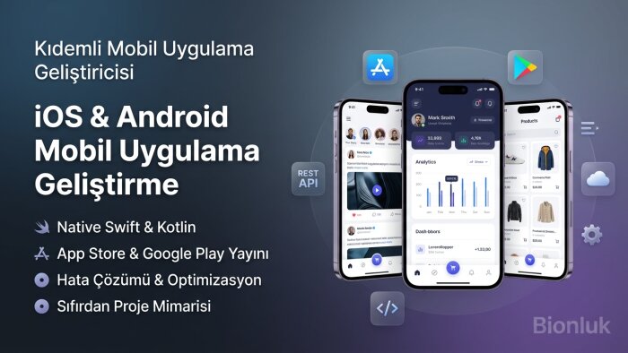 native iOS ve Android mobil uygulama geliştiririm
