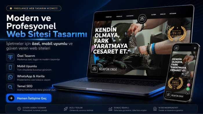 mobil uyumlu ve müşteri dostu bir web sitesi yapabilirim