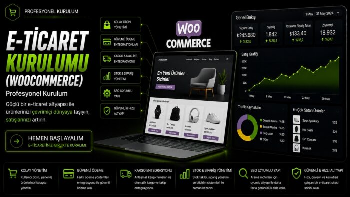 profesyonel e-ticaret sitesi ve altyapı kurulumu yaparım