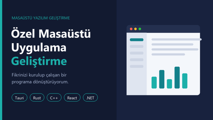 size özel profesyonel masaüstü uygulaması geliştiririm