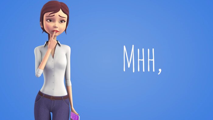 3d bayan karakterle uygulamanızı tanıtan animasyon yapıyorum