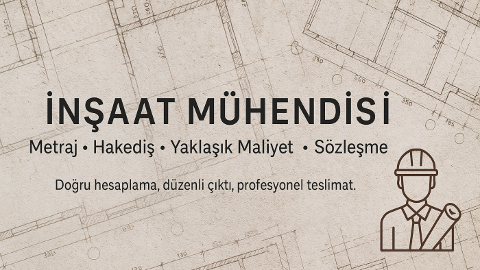 metraj ve hakediş süreçlerinizi yönetirim