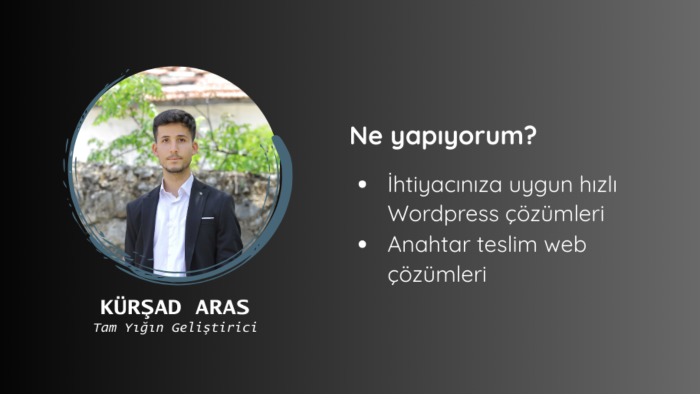 Wordpress ve BT ile sizin için hızlı web çözümleri sunarım