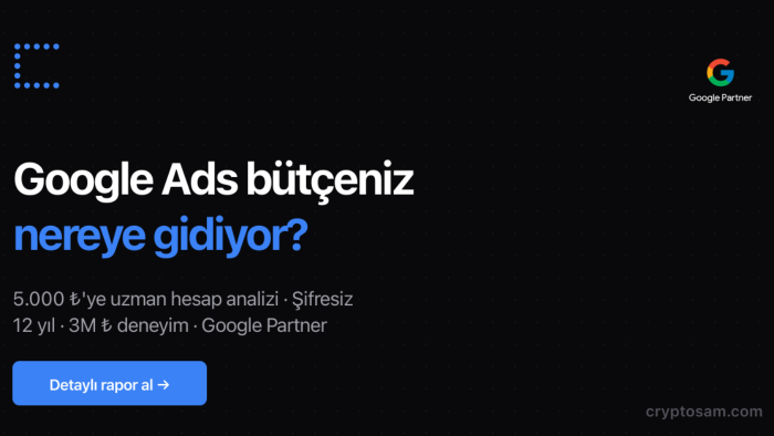 Google Ads hesabınızı 14 yıllık deneyimle optimize ederim