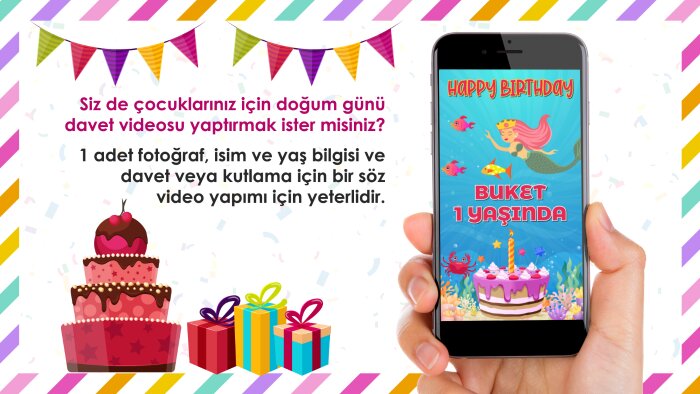 bebeğinizin doğum günü için video hazırlayabilirim