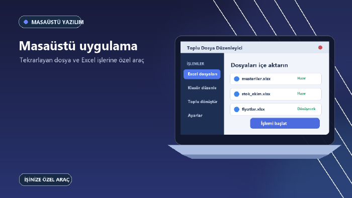 Windows için işinize özel masaüstü uygulaması geliştiririm