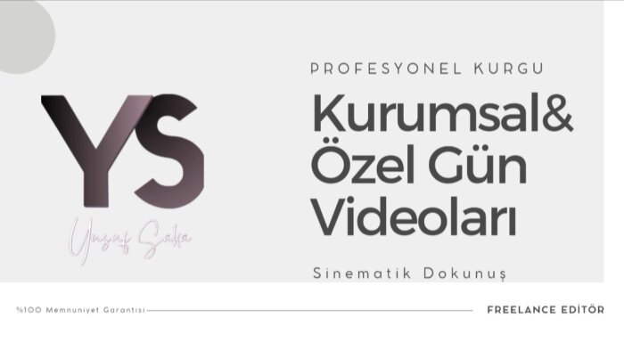 düğün, etkinlik ve kurumsal tanıtım videolarınızı kurgularım