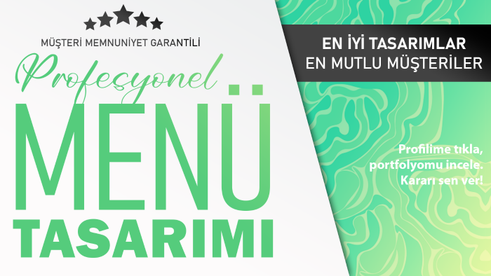işletmene müşterilerin için en iyi menüyü tasarlayabilirim