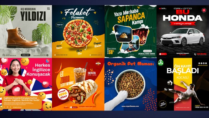 sosyal medya reklam ve post tasarımları yapıyorum