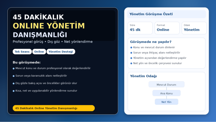 online yönetim danışmanlığı veririm