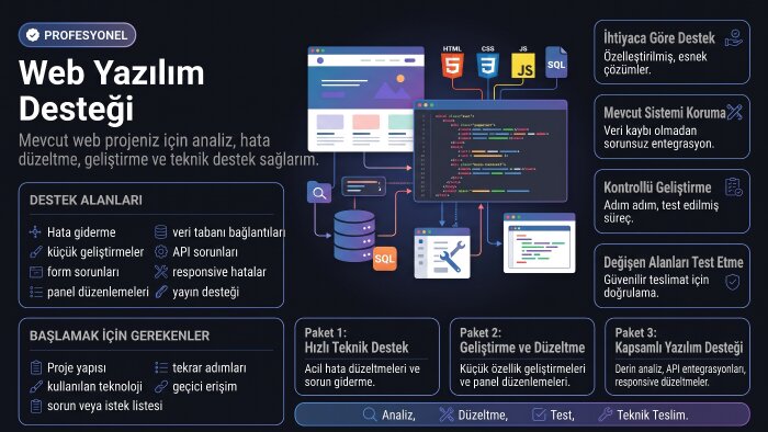 web yazılım projeniz için teknik danışmanlık sağlarım