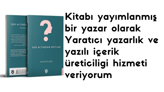 iki kitap çıkarmış olarak yazılı içerik üretirim