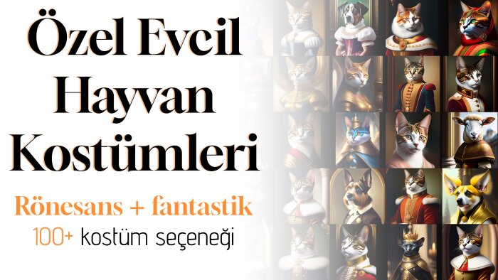 kişiye özel kraliyet evcil hayvan portresi yaparım