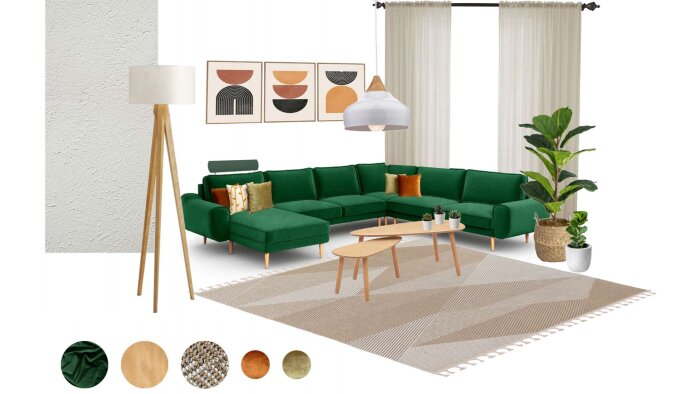 hayalinizdeki mekanlar için moodboard tasarlayabilirim