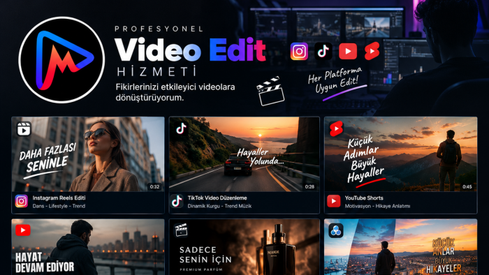 istediğiniz videoları düzenleyebilirim