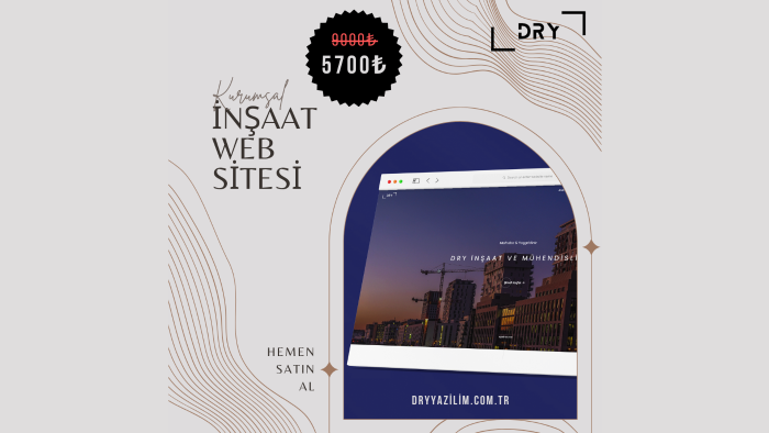 inşaat web sitesi yaparım