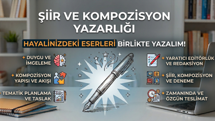 duygularınızı etkileyici şiir ve metinlere aktarırım