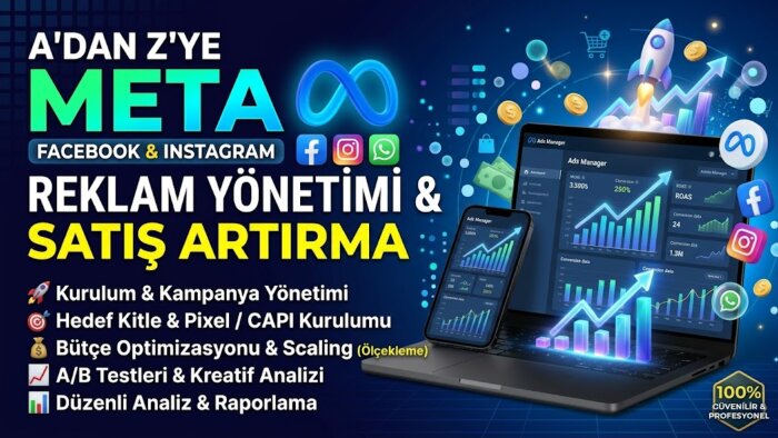 Meta reklamlarınızı yöneterek satışlarınızı artırırım