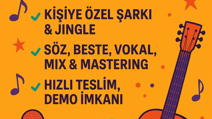 onaylı sanatçıyım size özel şarkılar yaparım