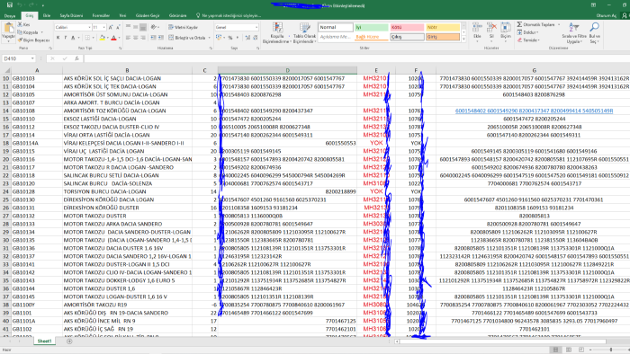 excel de veri girişi yapabilirim