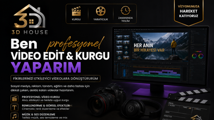 profesyonel video edit ve kurgu yaparım