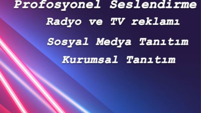 profesyonel seslendirme yaparım