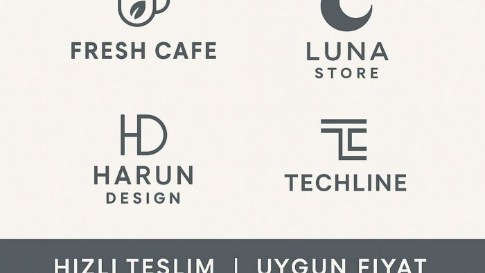 yapay zekâ destekli modern minimalist logolar tasarlarım
