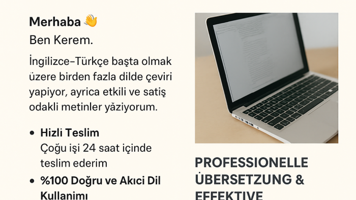 çeviri ve metin hazırlığı yapıyorum