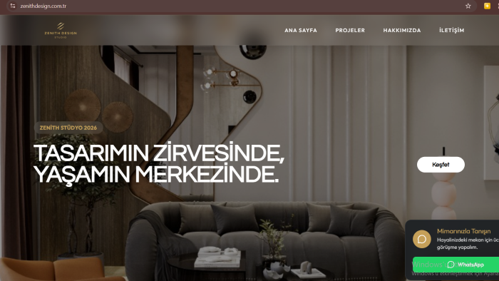 web sitesi tasarlıyorum