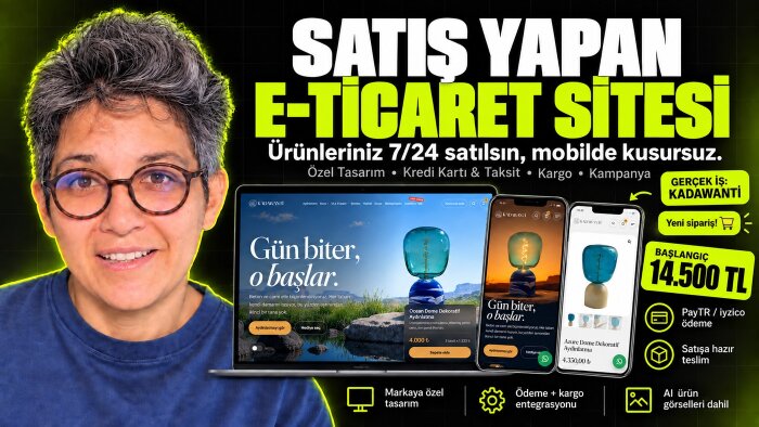 satış yapan mobil uyumlu e-ticaret sitenizi kurarım