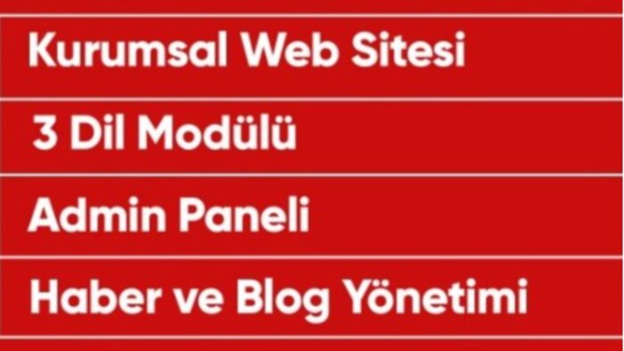admin panelli kurumsal web sitenizi kodluyorum