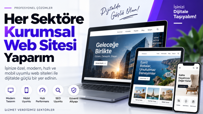 her sektöre kurumsal web sitesi yaparım