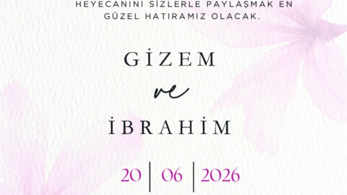 hayalinizdeki davetiyeyi tasarlarım