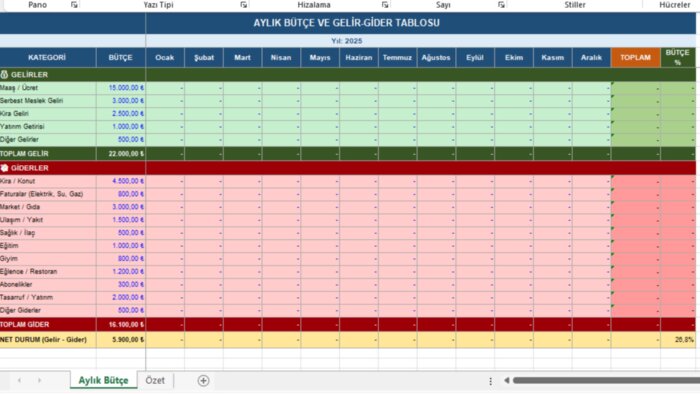 Excel projeleri yapıyorum