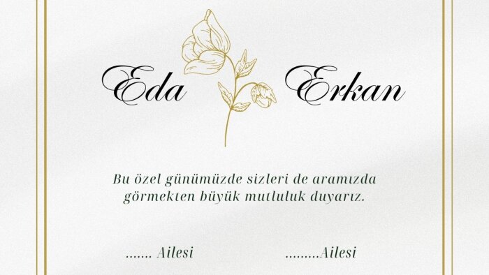 özel gün ve davetleriniz için davetiye ve etiket tasarlarım