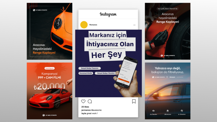 sosyal medya hesaplarınız için tasarımlar yapıyorum