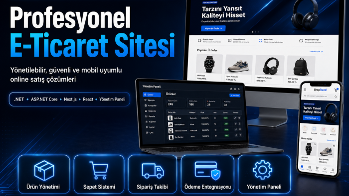 işletmenize özel e-ticaret sitesi yaparım