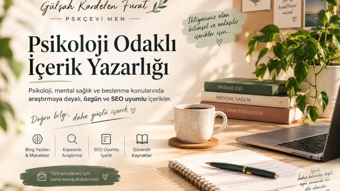 ruh sağlığı ve beslenme psikolojisi içerikleri yazarım